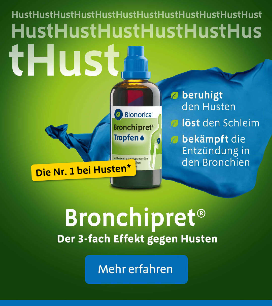 Bronchipret Tropfen Banner